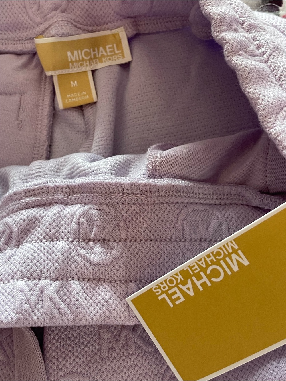 Michael Kors Lilac Logo Drawstring Pants - Picture 4 of 5